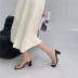 Sandalias de tacón de punta cuadrada transparente de color sólido de moda NSHU54455