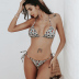 summer leopard print split bikini swimsuit  NSLUT54502