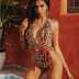 Fashion high-quality leopard print one-piece bikini swimsuit  NSLUT54506