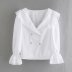 spring white hollow shirt NSAM47589