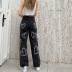 new printing contrast color casual trousers NSLQ47619