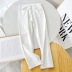 Retro high waist solid color denim trousers NSAC47641