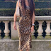 vestido sin mangas con estampado de leopardo de moda de estilo nuevo de verano NSHLJ47781
