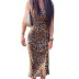 vestido sin mangas con estampado de leopardo de moda de estilo nuevo de verano NSHLJ47781
