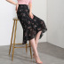 Retro floral chiffon mid-length skirt NSYZ47861