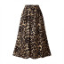 Falda de longitud media con estampado de leopardo de talla grande NSJR47967