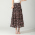 High Waist Loose Floral Chiffon Long Skirt   NSYZ48184