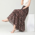 High Waist Loose Floral Chiffon Long Skirt   NSYZ48184