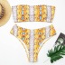 Snake skin tube bra & thong swimsuit set NSHL48202
