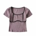 round neck color matching short-sleeved T-shirt NSHS48226