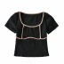 round neck color matching short-sleeved T-shirt NSHS48226