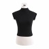 simple half-high collar short-sleeved T-shirt NSAC48273
