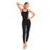 Backless Solid Sports Jumpsuit NSDS48397