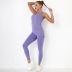 Cross Strapped Backless Sports Jumpsuit NSNS48417
