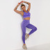 Seamless knitted sexy sports vest peach hip trousers fitness suit NSNS48418
