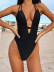 Black Sexy One-piece Swimsuit NSDA48474