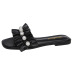 Pearl decor frill slide sandals NSPE48480