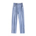elastic high waist loose raw edge jeans NSYZ48536