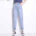 elastic mid-high waist drape jeans NSYZ48537