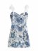 fashion bow-knot print sling dress  NSAM48596