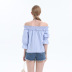 Summer new fashion stripe printing blouse shirt  NSJR48627