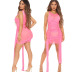 summer new sleeveless tight-fitting strap high stretch mesh dress NSYMA55675