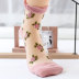 contrast color thin transparent flower glass stockings  NSFN55687