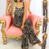 summer new leopard print suspenders casual loose jumpsuit NSZH55700