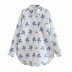 spring pocket printed blouse shirt NSAM55729