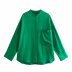 spring pocket draped blouse top NSAM55731