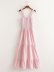 wholesale pink elastic folds wrapped chest strap cake skirt long dress NSAM55733