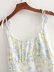 wholesale retro floral print wrapped chest waist slimming suspender dress NSAM55742