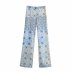 wholesale spring patchwork printed wide-leg pants NSAM55768