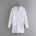 wholesale spring pleated poplin shirt dress  NSAM55779