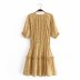 Wholesale spring cotton water print fringed short-sleeved dress NSAM55780