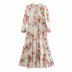 wholesale spring flower printed shirt long-sleeved dress NSAM55784