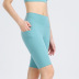 pure color nylon high waist yoga shorts  NSBS55846