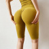 pantalones cortos de yoga ajustados de cinco puntos de cintura alta de doble cara NSMYY55897