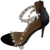 open toe pearl chain transparent stiletto sandals  NSCA55906