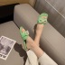 square-head pearl decor flat-bottom slippers  NSCA55908