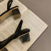 open-toed square toe rhinestone word belt high-heeled sandals   NSCA55929