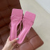 solid color simple square toe stiletto slippers NSCA55930