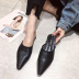 fashion solid color pointed toe Muller half slippers  NSHU55958
