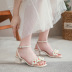 fashion mid-heel open-toe Roman sandals  NSHU55959
