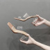 transparent thick-heeled Roman high-heeled slippers  NSHU55963