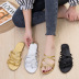 large size cross thin straps flat slippers   NSPE55970