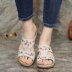 fashion flower wedge slippers NSPE55973
