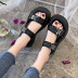 one word buckle fashion casual platform sandals  NSPE55977