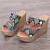 fashion snake printed hollow open toe wedges NSPE55979