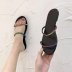 fashion casual open toe word flat bottom slippers NSPE55980